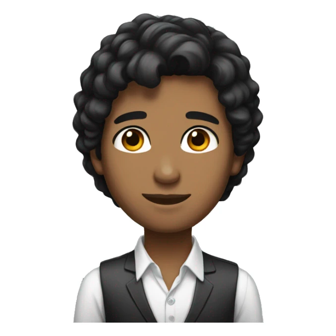 young ceo with black hair brown eyes sticker