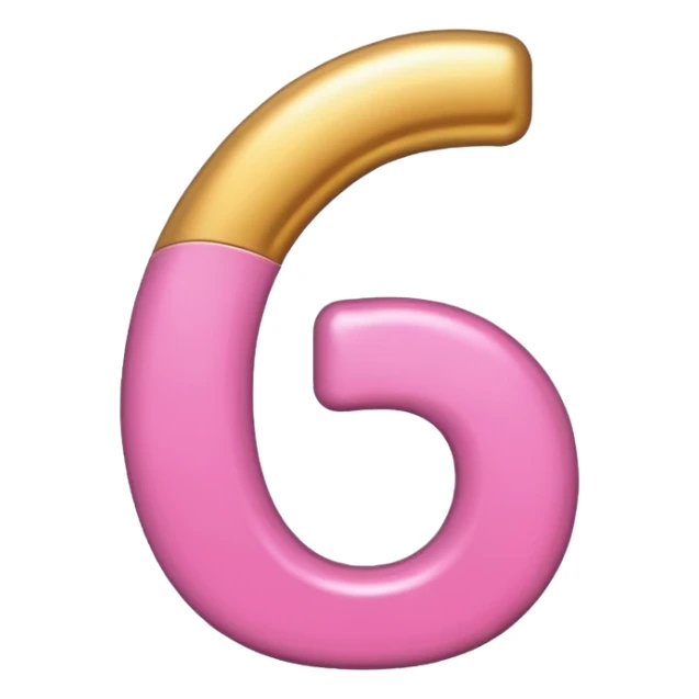 number four in pink and golden  sticker