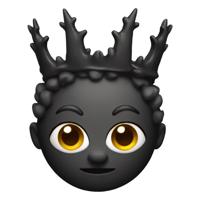 black horned emoji face with crown sticker