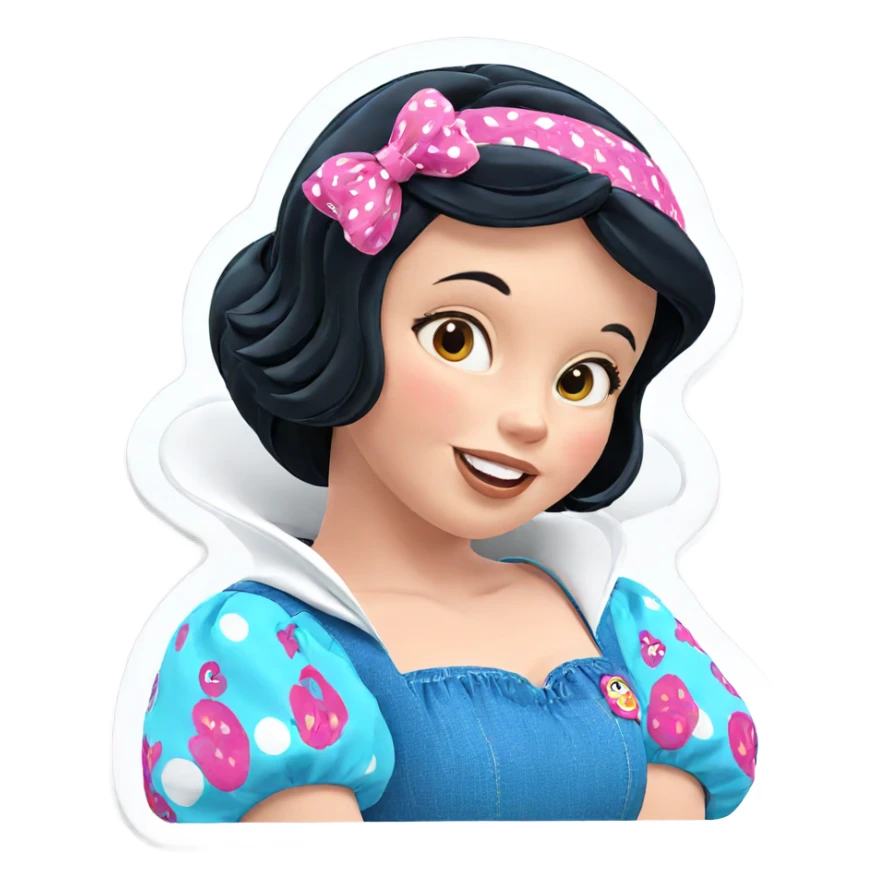 smiling girl in cute dress sticker
