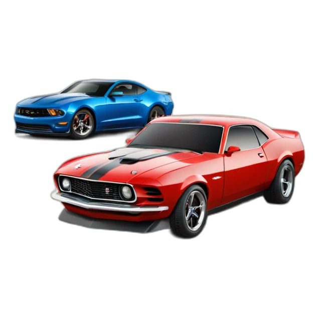 Race Ford mustang and Chevrolet Camaro sticker