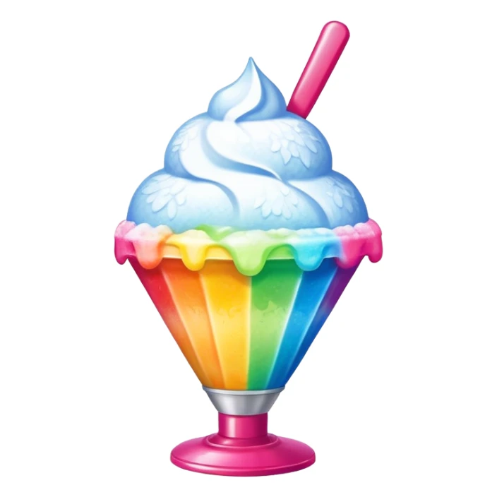 shave ice, vibrant colors, cute and appealing sticker