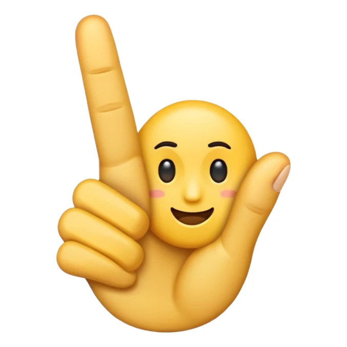 I want a emoji with middle finger bend towards sticker