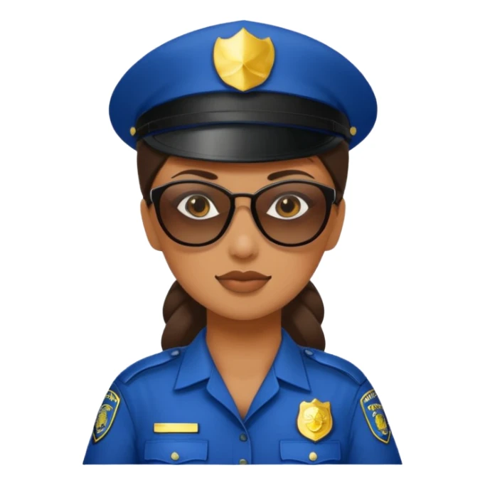 woman police wearing sun glasses sticker