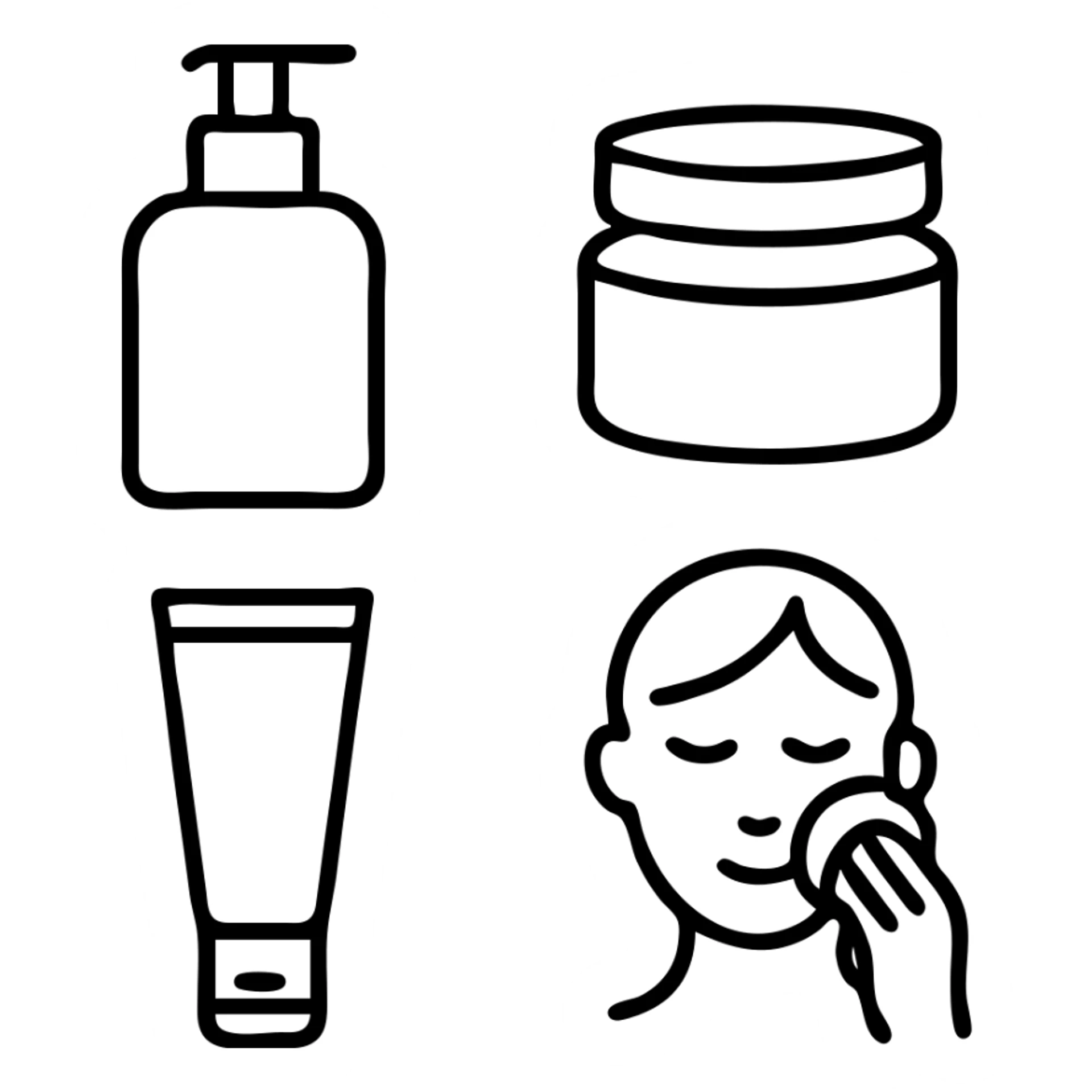 skincare routine items sticker