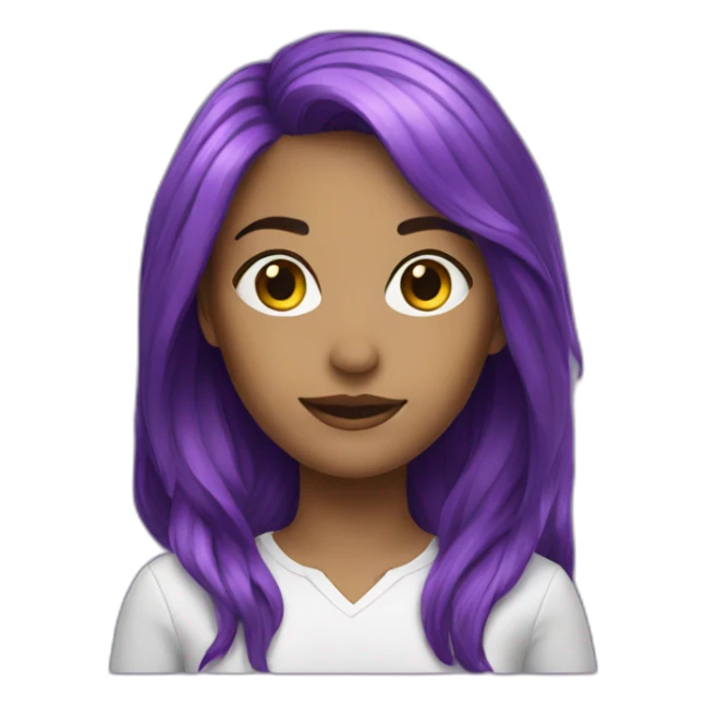 Quantum Women purple hair sticker