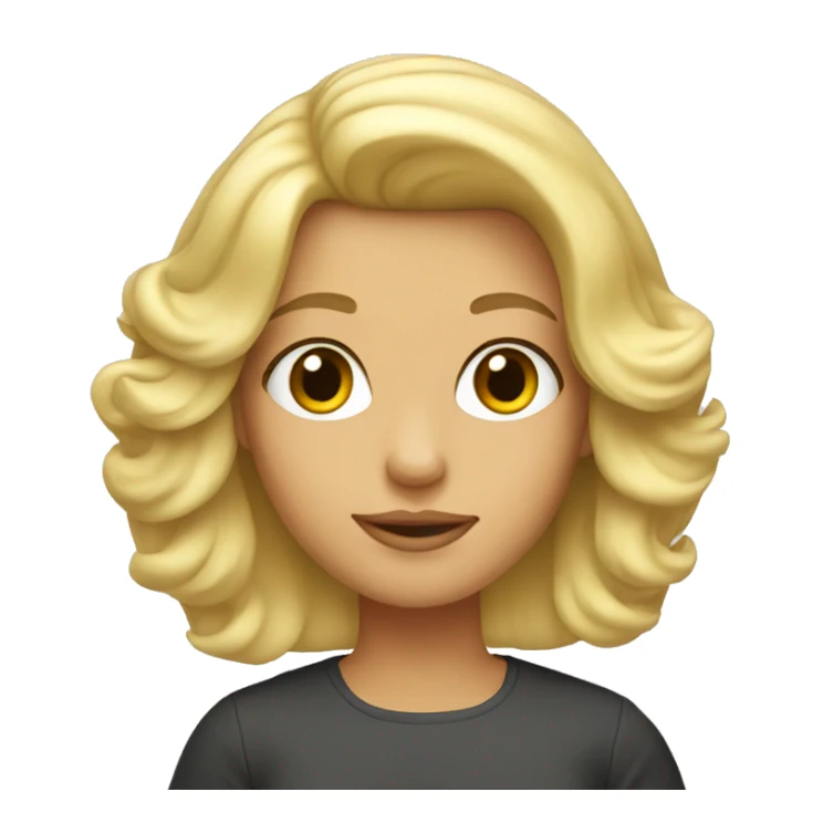 blond girl with a fresh blowout sticker