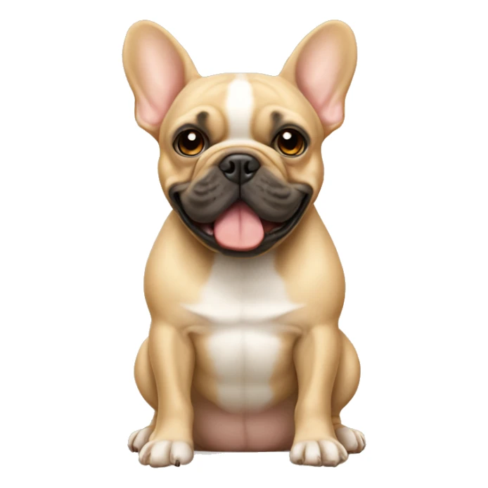 Tan French bulldog sticker