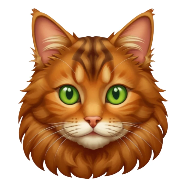 A Maine coon tabby cat emoji sticker