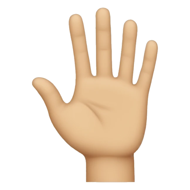 😑 y una mano abierta delante  sticker