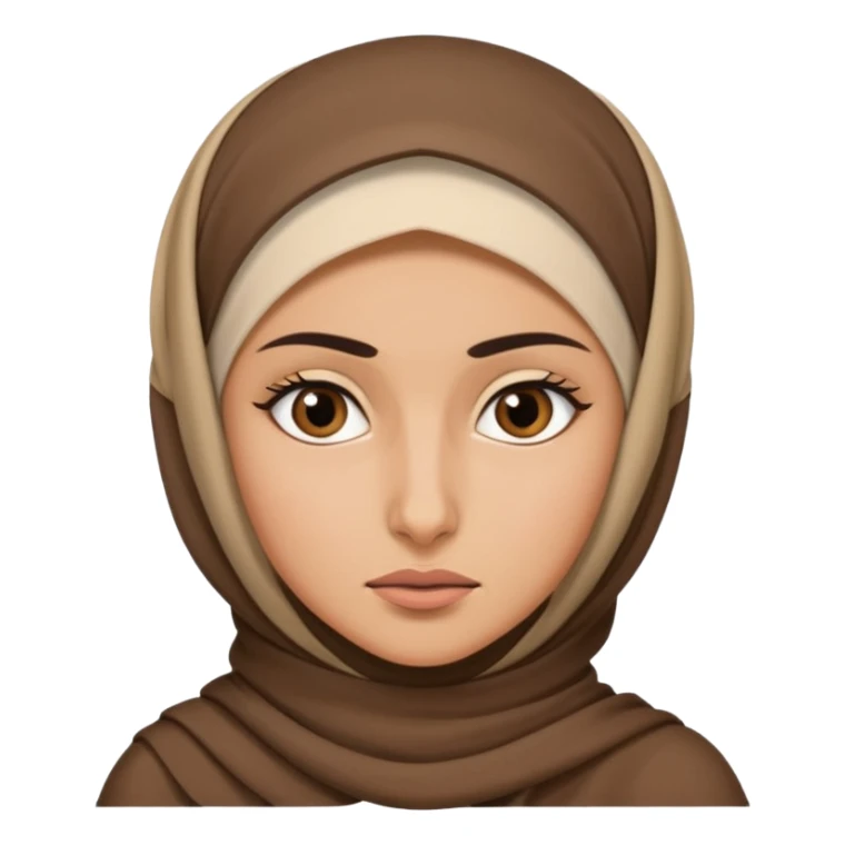 Hijabi girl with a eyebrow raised skeptical look face sticker