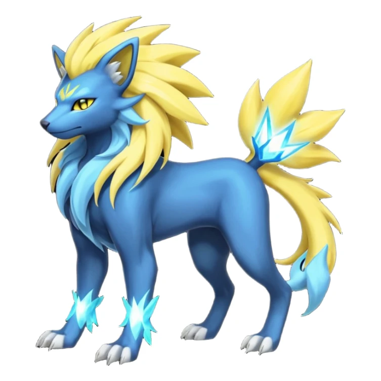 Suicune-Manectric-Luxray-Fakémon-fusion-animal-creature, full body  sticker