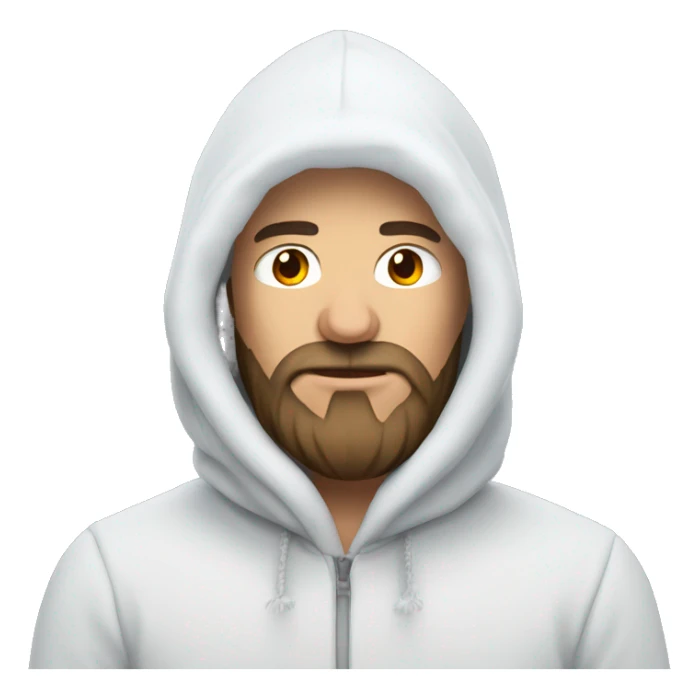 Russian man with beard in a hood covered with snow sticker