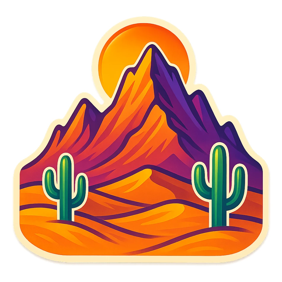 A modern desert mountain, wallpaper, modern sticker