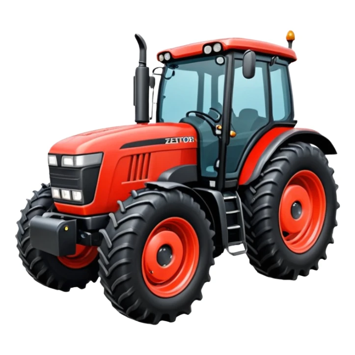 červeny moderny zetor forterra  traktor sticker