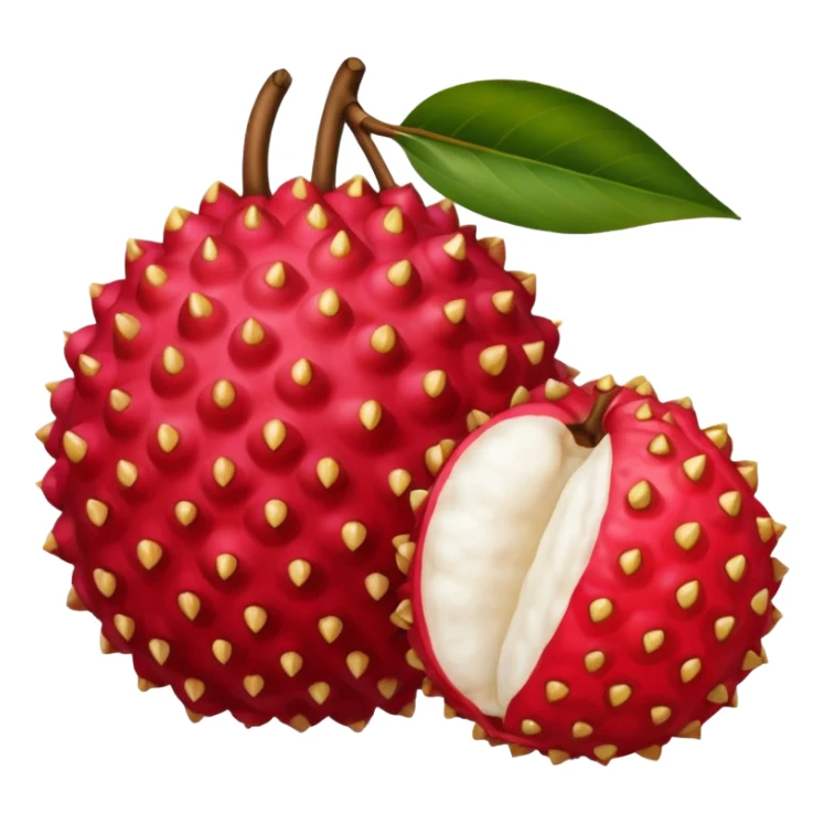 a pair of litchi fruit sticker