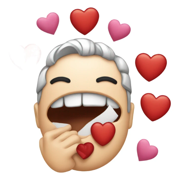 Hearts and kisses sticker