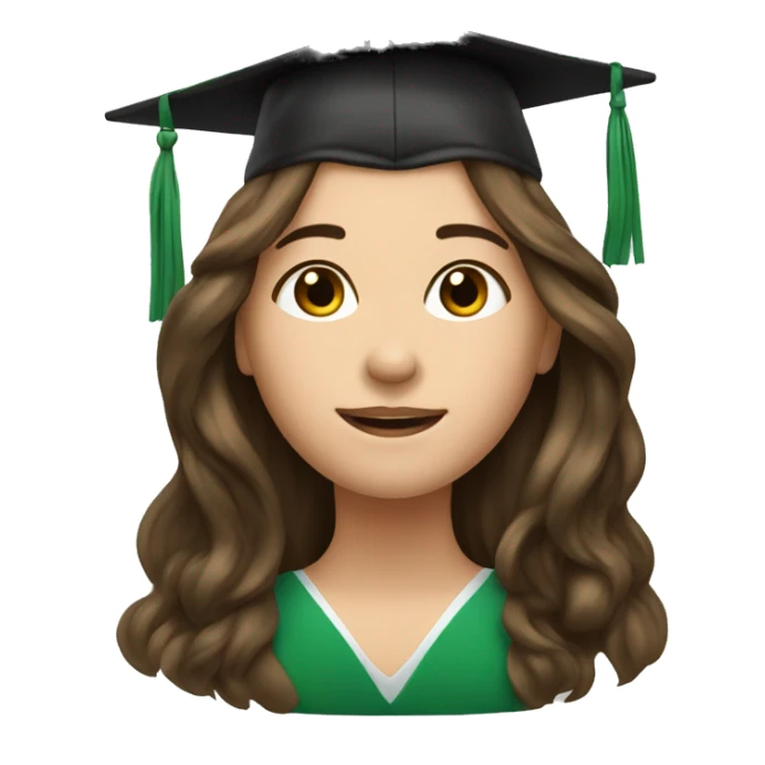 Long hair Brunette with Laurel wreath during graduation sticker