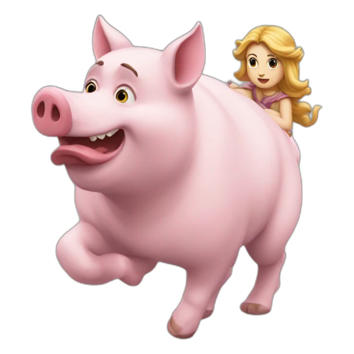 chase-of-Circe-and-piglet sticker