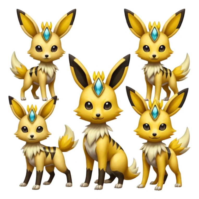 Meloetta-Renamon-Umbreon-Jolteon-Beedrill-Manectric-fusion sticker