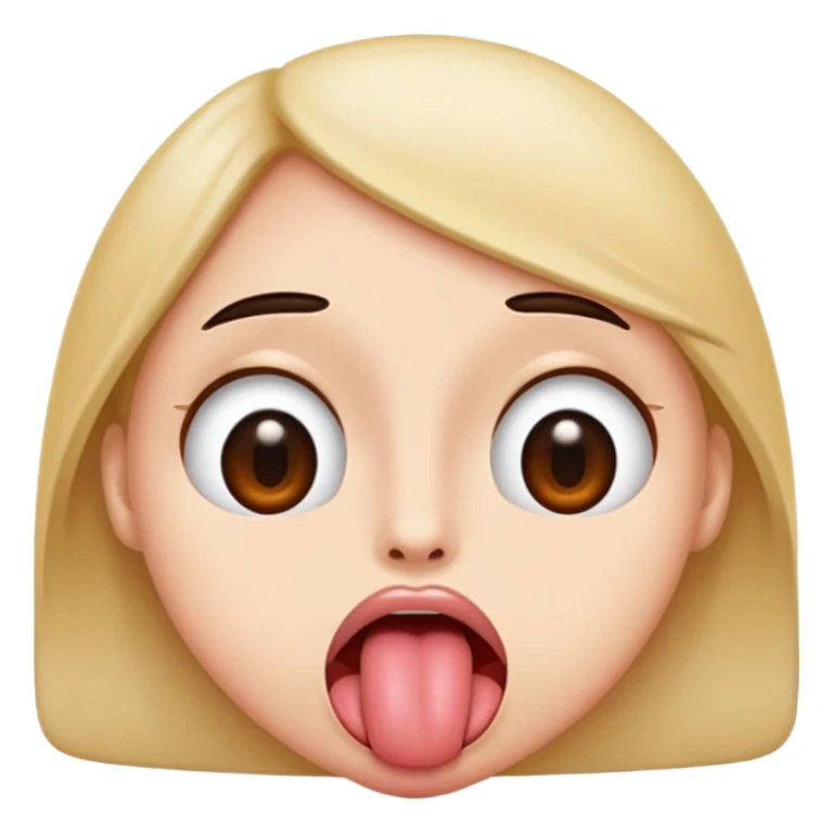 Roll eyes and Stick out tongue sticker