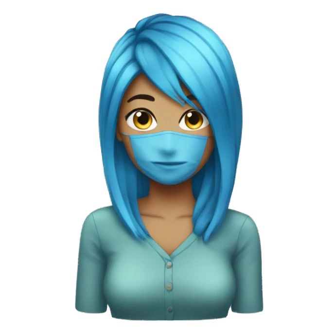 25 year old blue haired female sticker