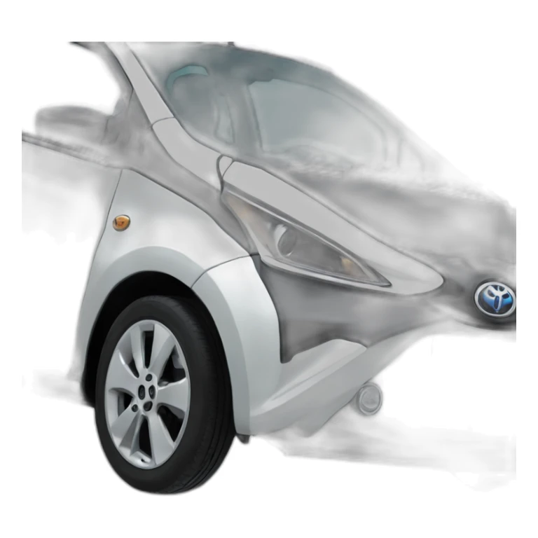 blue toyota aygo from 2016 with a black roof sticker