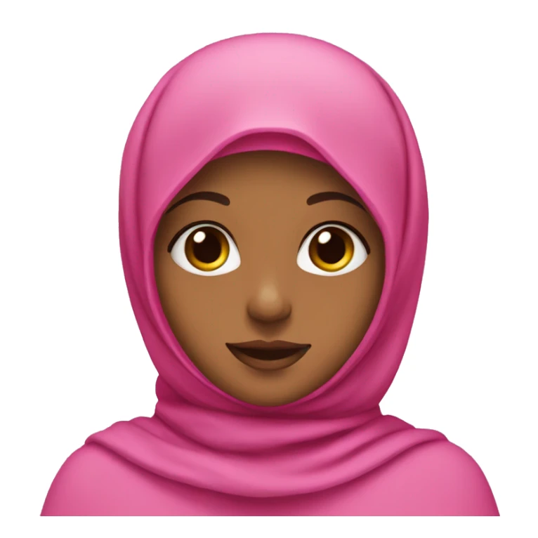 A girl with a pink hijab sticker