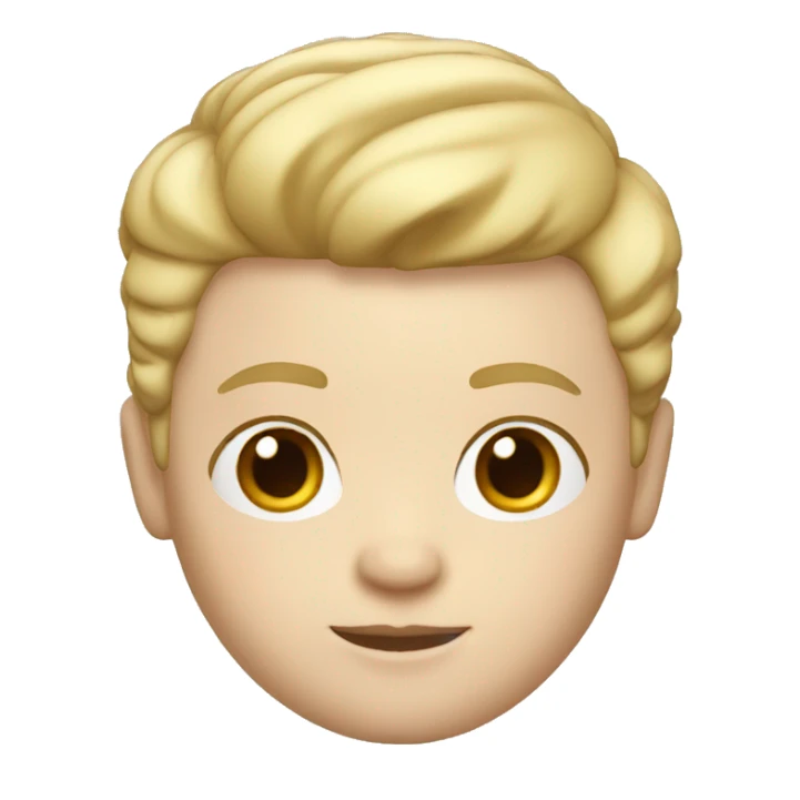 memoji male with white skin, blonde buzzed fade sticker