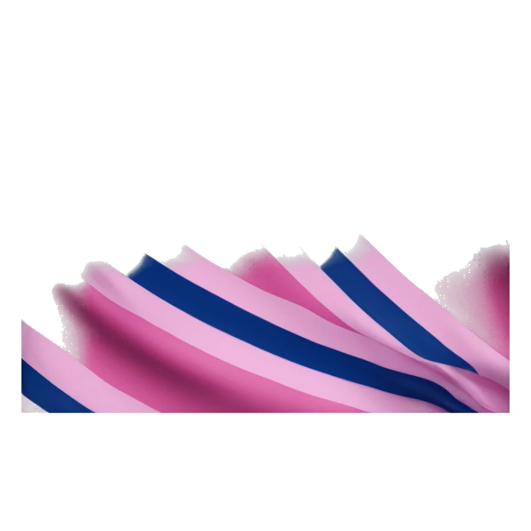 Bandiera senza asta a righe orizzontali con in alto il rosa, a centro il viola e a fondo il blu sticker