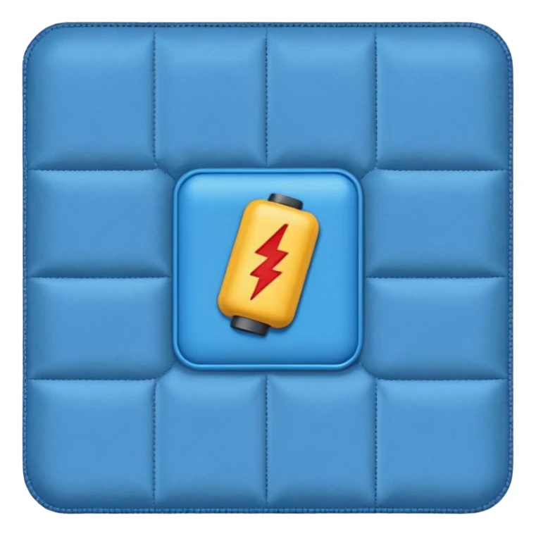 quilt in the shape of a battery icon emoji sticker