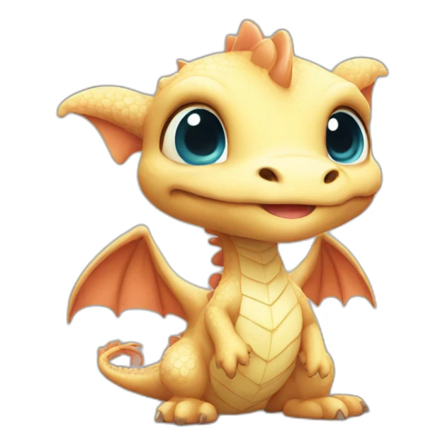 cute pretty dragon baby type goast sticker