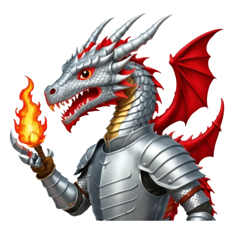 Caballero peleando contra dragón sticker