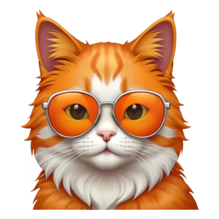 Cat wearing sunglasse sticker