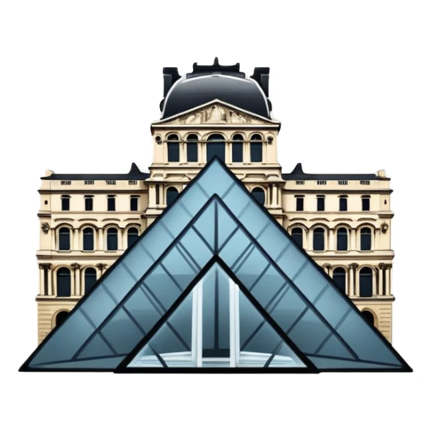 now u want a sticker black an white with louvre museum  sticker