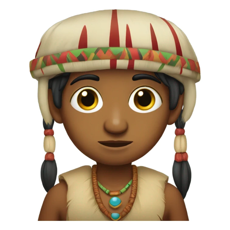 Seminole Indian with big eyes sticker