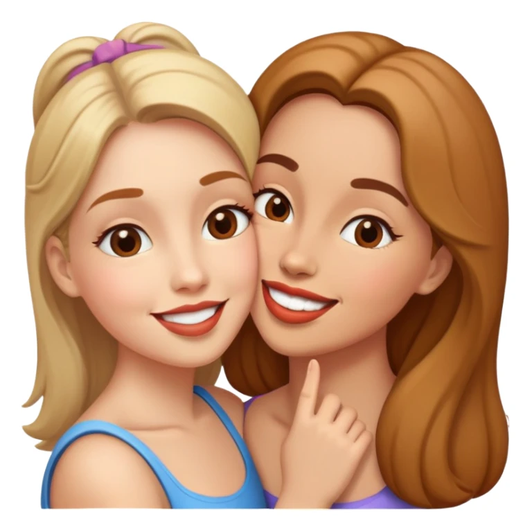 Woman and girl kissing sticker