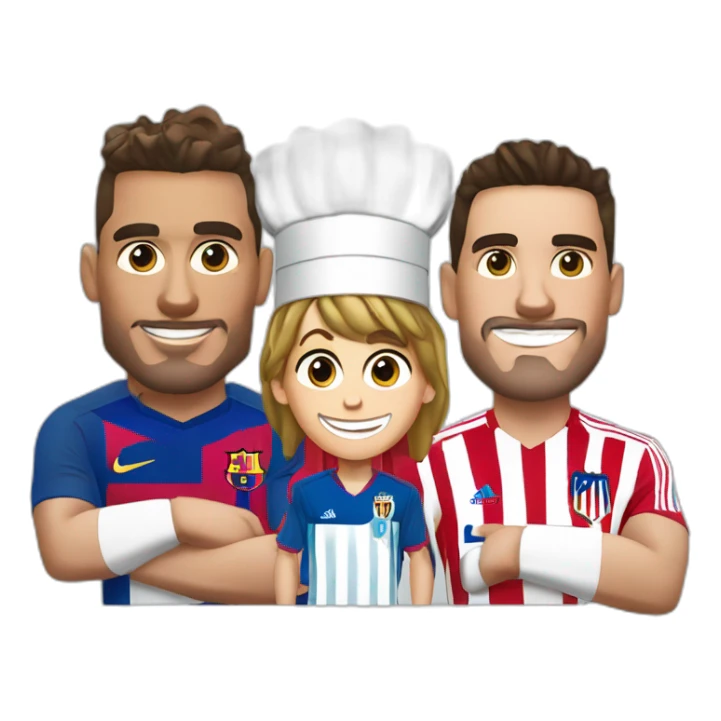 Griezmann Ronaldo And Messi cooking sticker