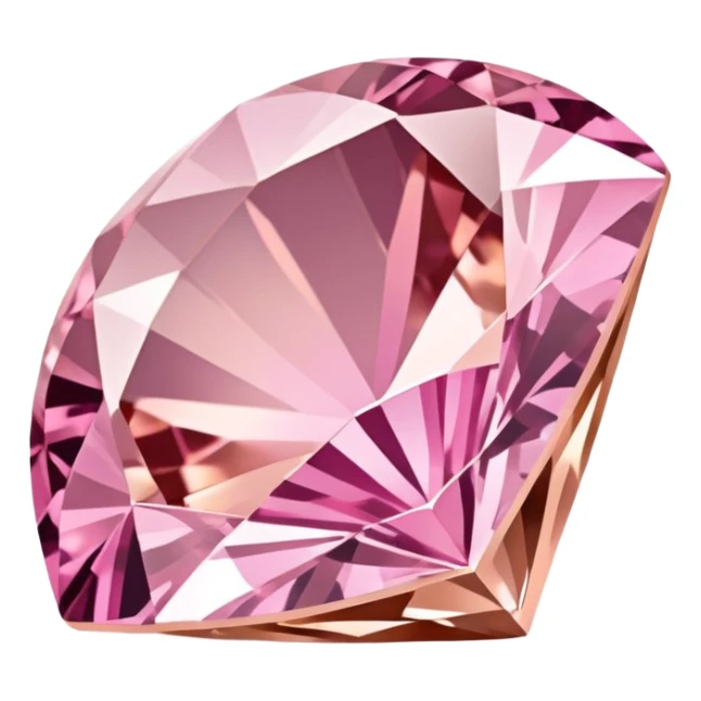 rose gold diamond gemstone with pink hues sticker