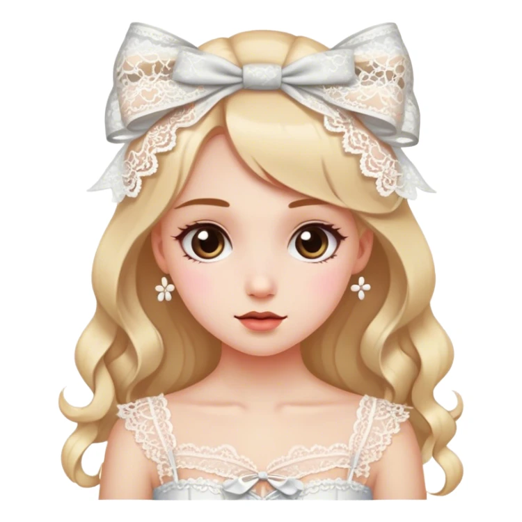Girly aesthetic with lace and bows sticker