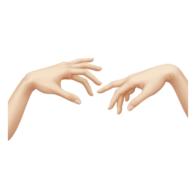 Las manos del la obra “La creación de Adán” sticker