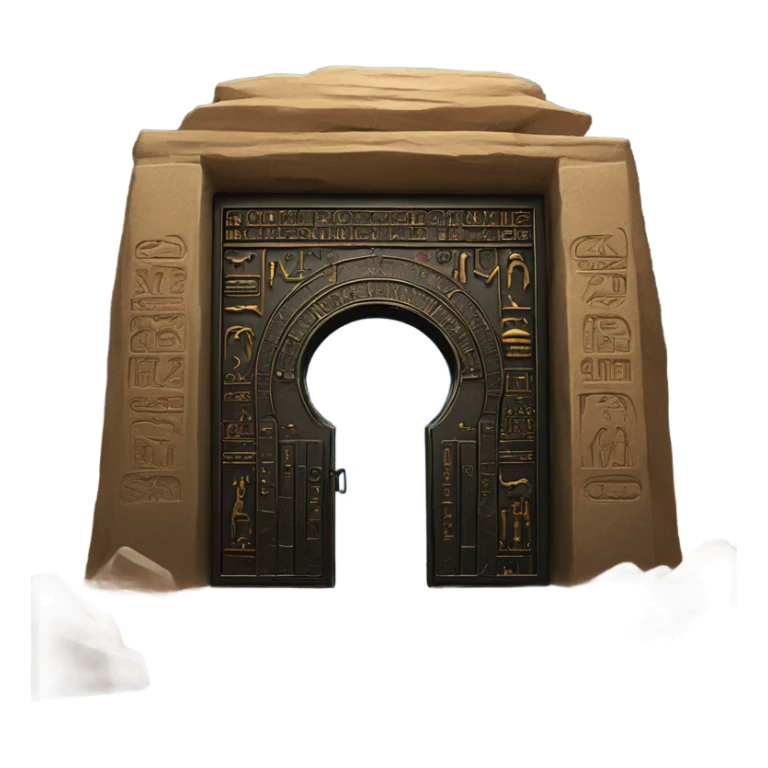 egypt stargate in black metal, open tunnel sticker