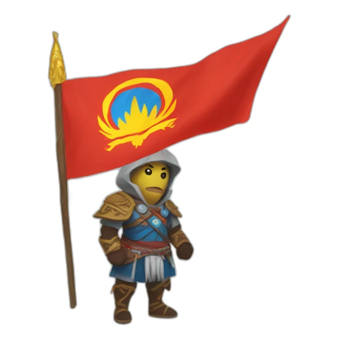 sven dota 2 holding flag of\ kyrgyzstan sticker