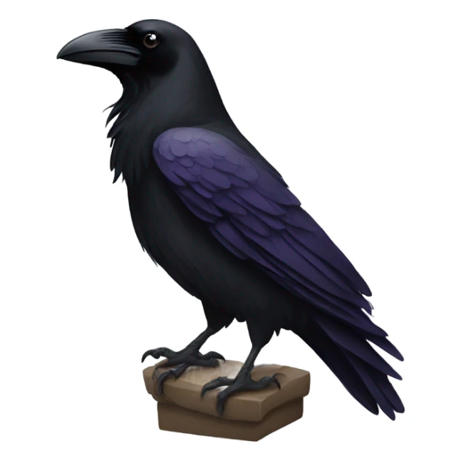 Raven on top of a person sticker