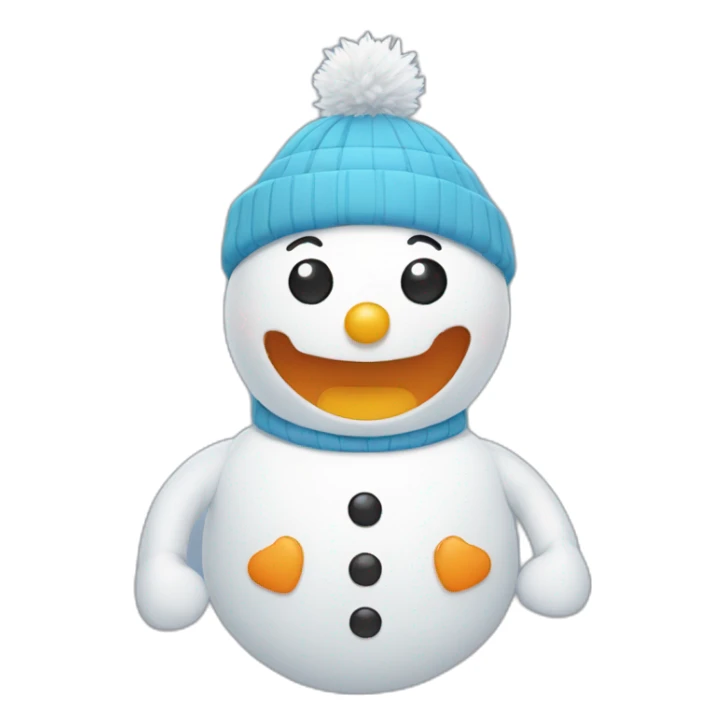 snowman in fitness suit sticker