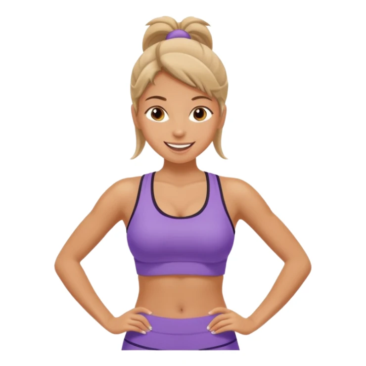 pilates girl happy expression sticker