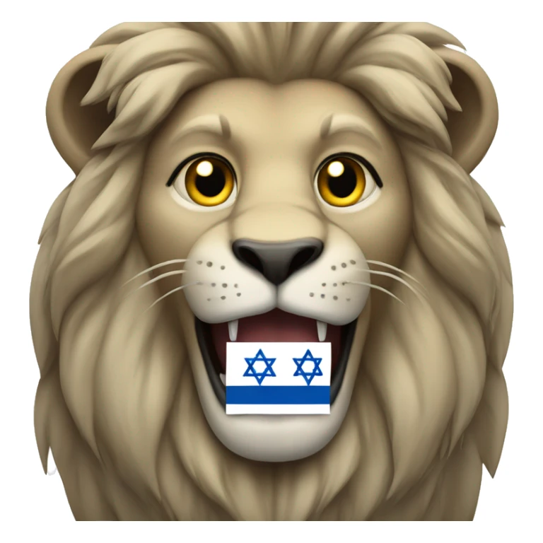 A lion holding the Israeli flag sticker
