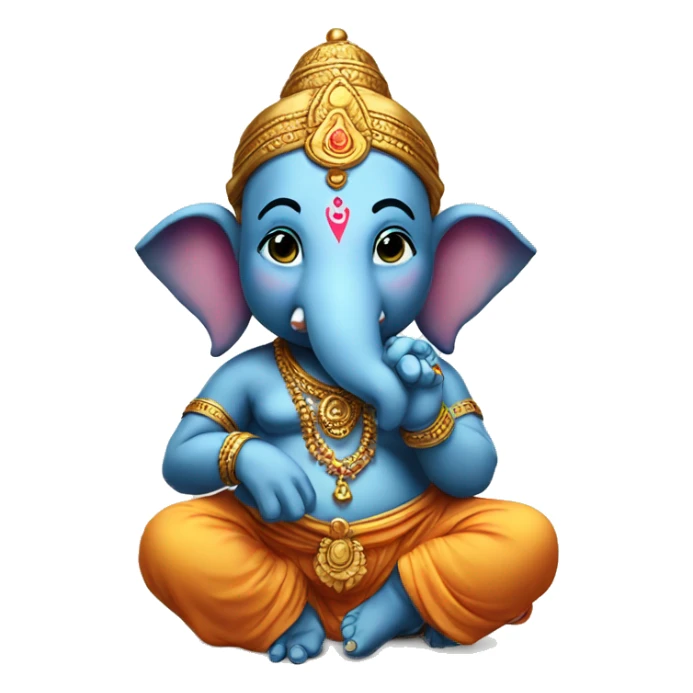 Little hindu god ganesh  sticker