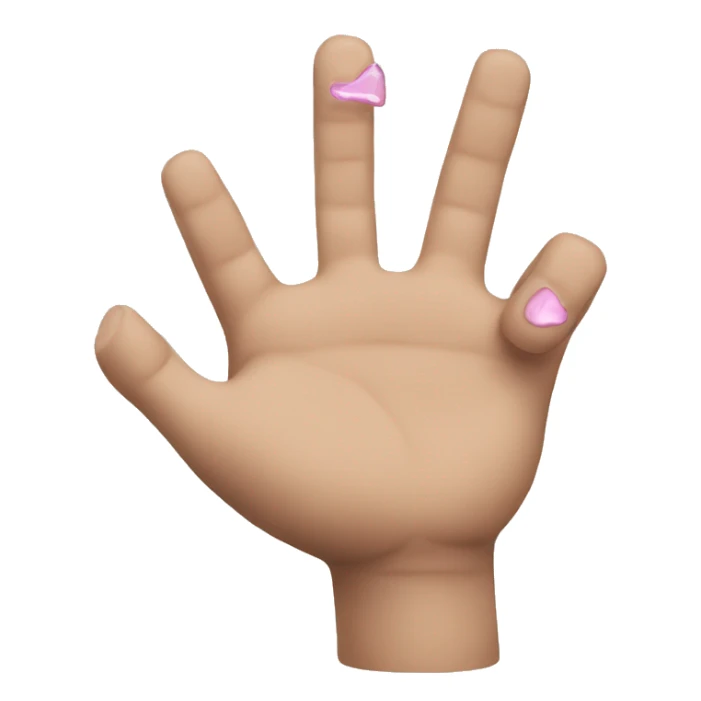 A rock on hand with super tiny index and pinky fingers sticker