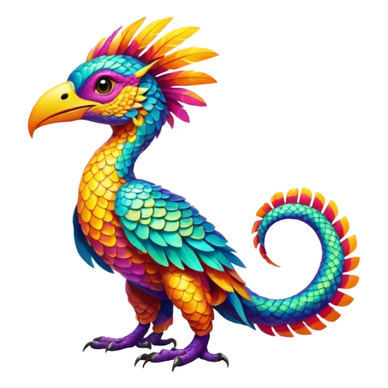 Tropical Exotic Fakémon-fantasy-creature, full body sticker
